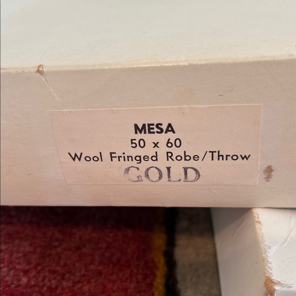 Vintage NEW IN ORIGINAL BOX FARIBO  Mesa wool blanket/throw. 50 x 60. 100% WOOL - Picture 9 of 10